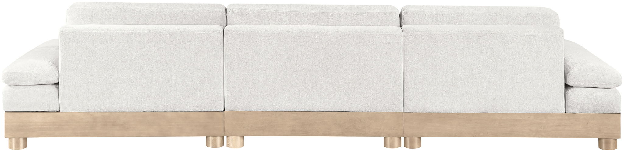 Turin - Chenille Fabric Upholstered Modular Sectional - White