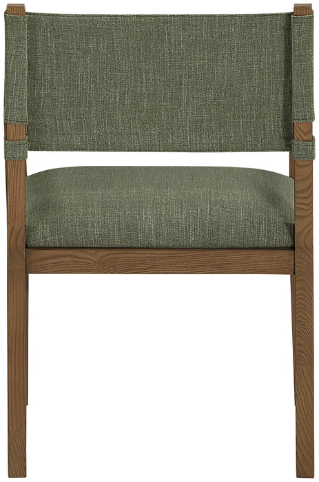 Avon - Linen Textured Performance Fabric Dining Arm Chair