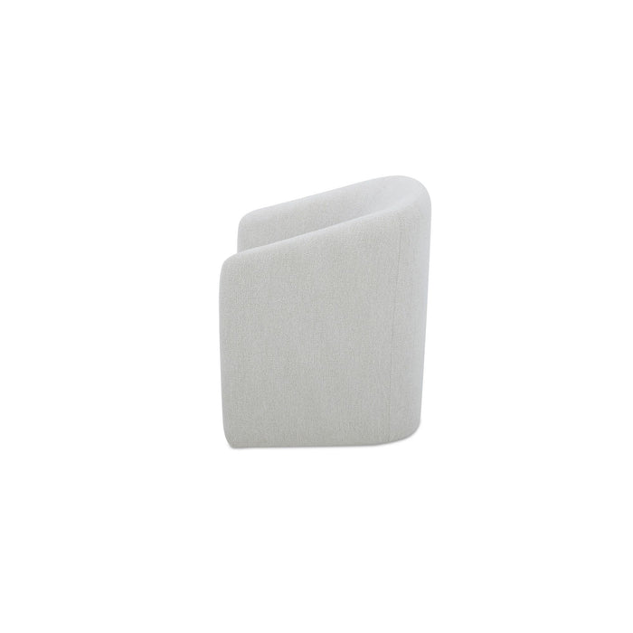 Sandy - Fabric Rolling Dining Chair - Off White