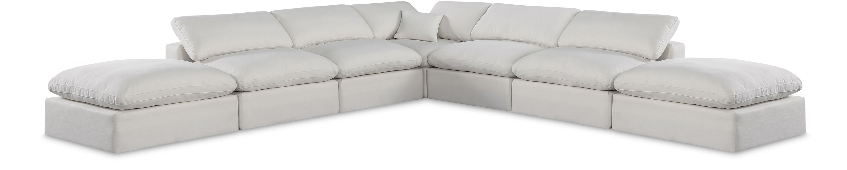 Comfy - 7 Piece Linen Modular Corner Sectional