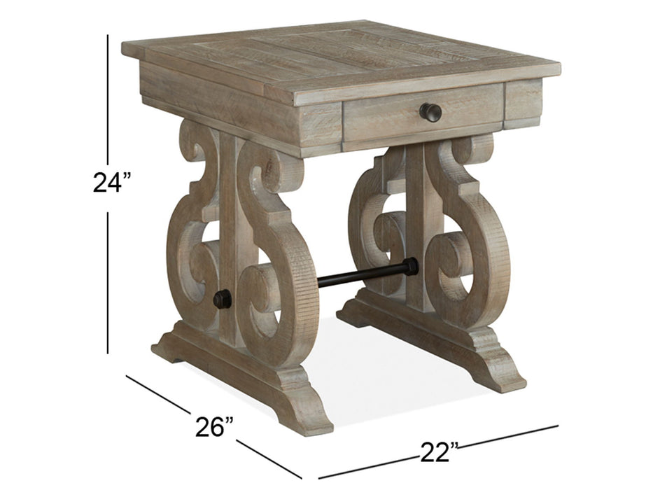 Tinley Park - Rectangular End Table - Dove Tail Gray