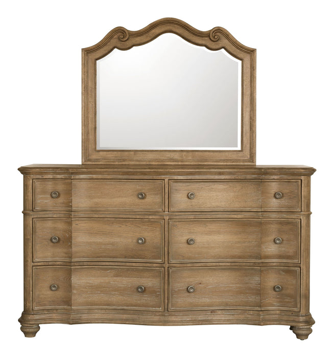 Weston Hills - Dresser With Mirror - Flax Seed