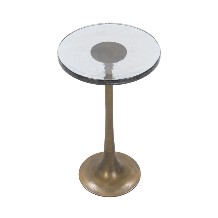 Fabiana - Round Accent Table - Gold / Black