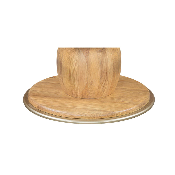 Nio - Swivel Counter Stool - White Mist / Light Brown