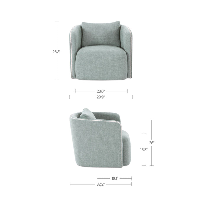 Cecil - Accent Chair - Light Blue