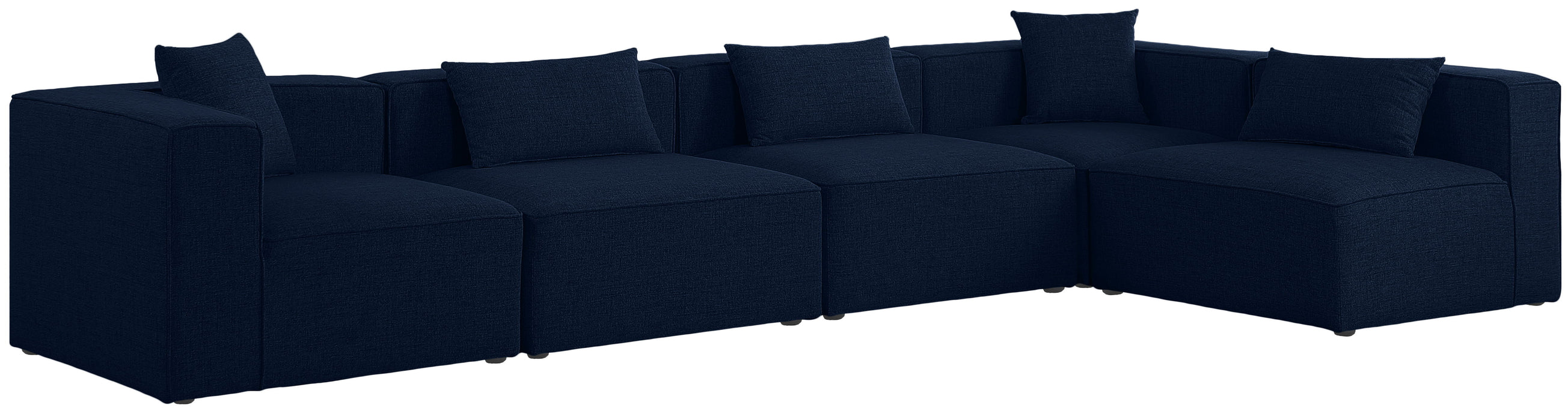 Cube - Linen 5 Piece Modular Sectional