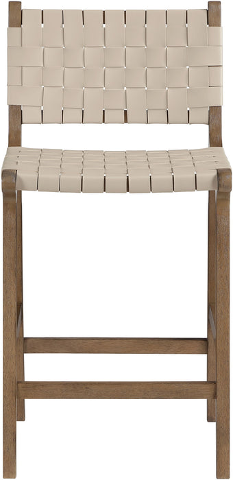 Entwine - Vegan Leather Upholstered Counter Stool - Painted Brown
