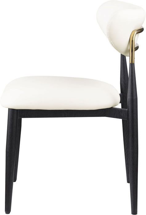 Ronda - Vegan Leather Upholstered Dining Side Chair - Black Legs