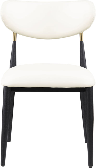 Ronda - Vegan Leather Upholstered Dining Side Chair - Black Legs
