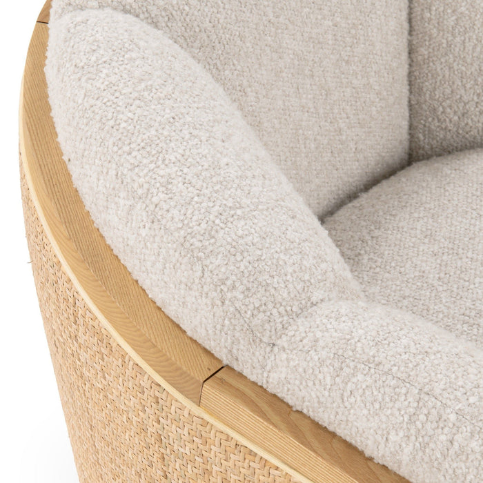 Daisy - Upholstered Swivel Chair - Coastal Sand