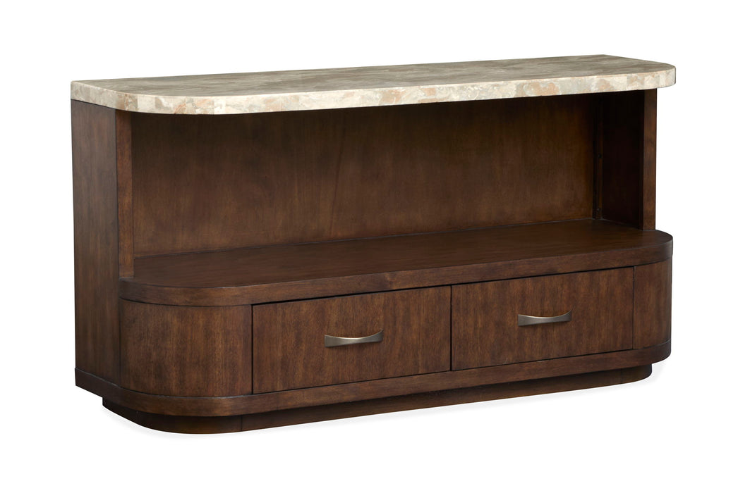 McPherson - Demilune Sofa Table - Burnt Umber