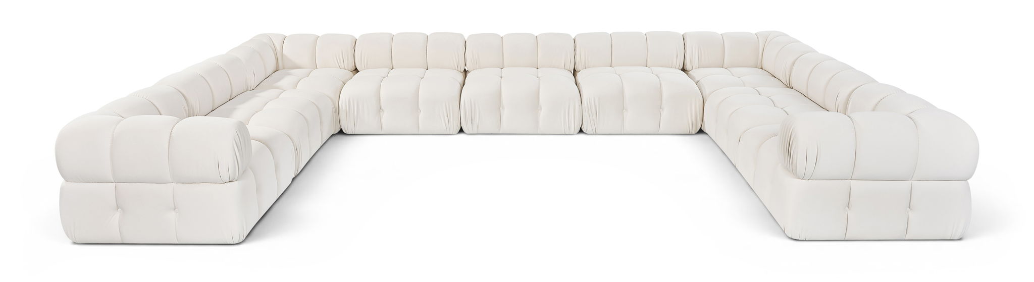Orin - Velvet Performance Fabric Upholstered 9 Piece Sectional