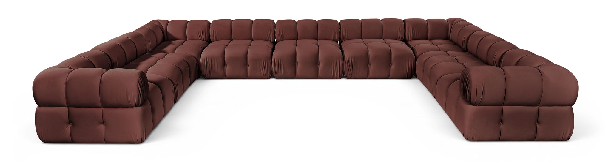Orin - Velvet Performance Fabric Upholstered 9 Piece Sectional