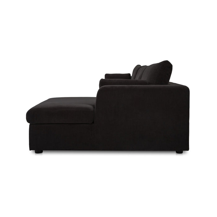 Burrow - Sleeper Sectional With Right Storage Chaise - Black