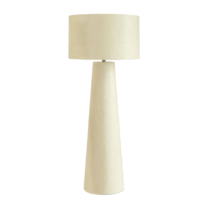 Yala - Papier Mache Floor Lamp - Cream