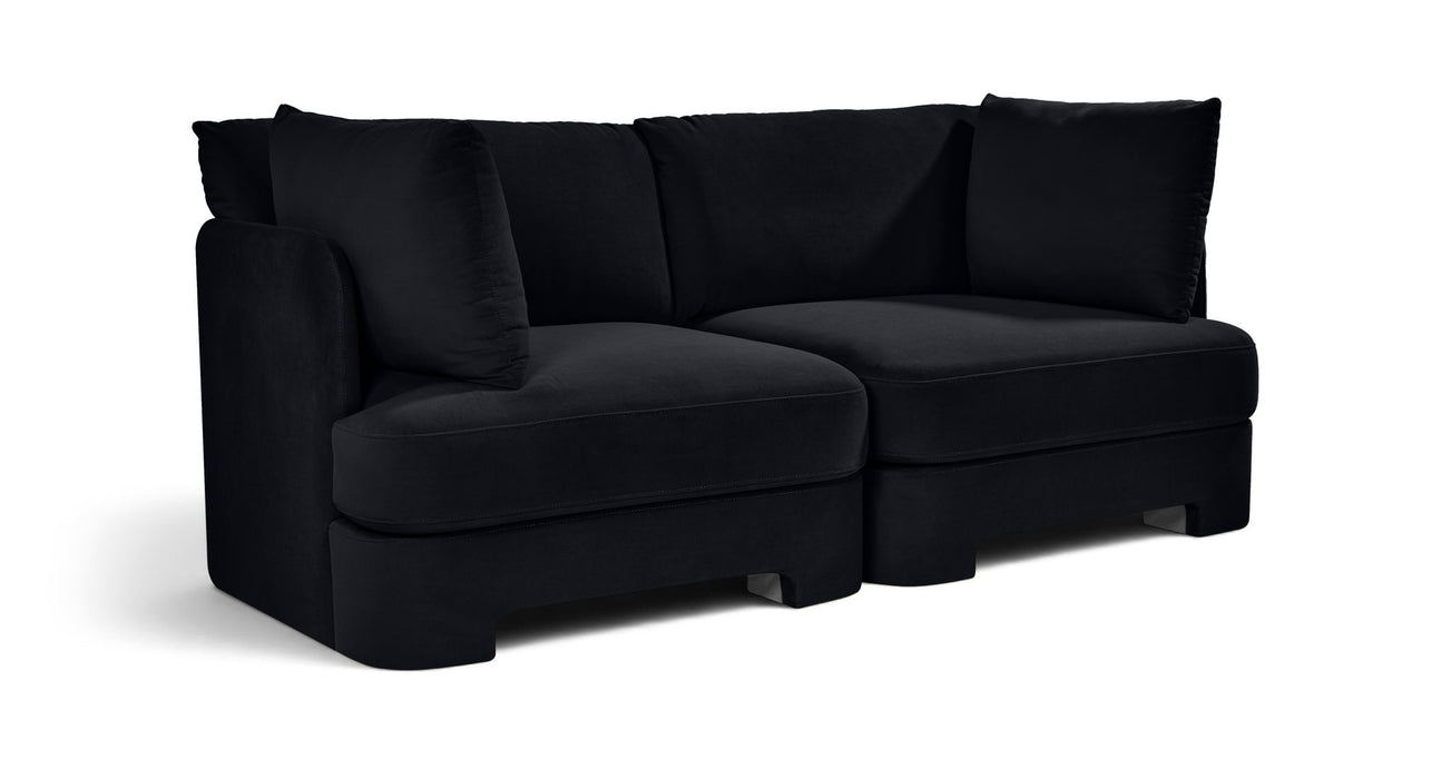 Hammond - Velvet Performance Fabric Upholstered 2 Piece Loveseat