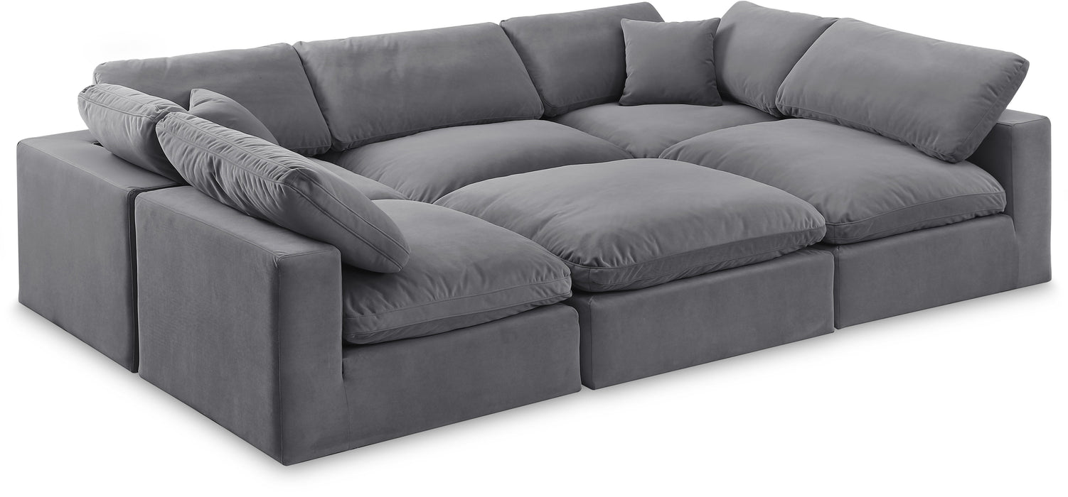 Comfy - 6 Piece Velvet Sectional