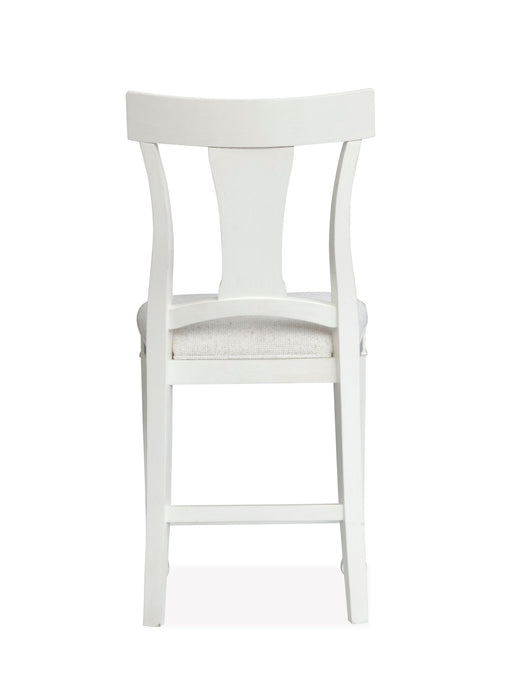Kingston - Upholstered Counter Chair (Set of 2) - Whisper White And Cerused Nutmeg