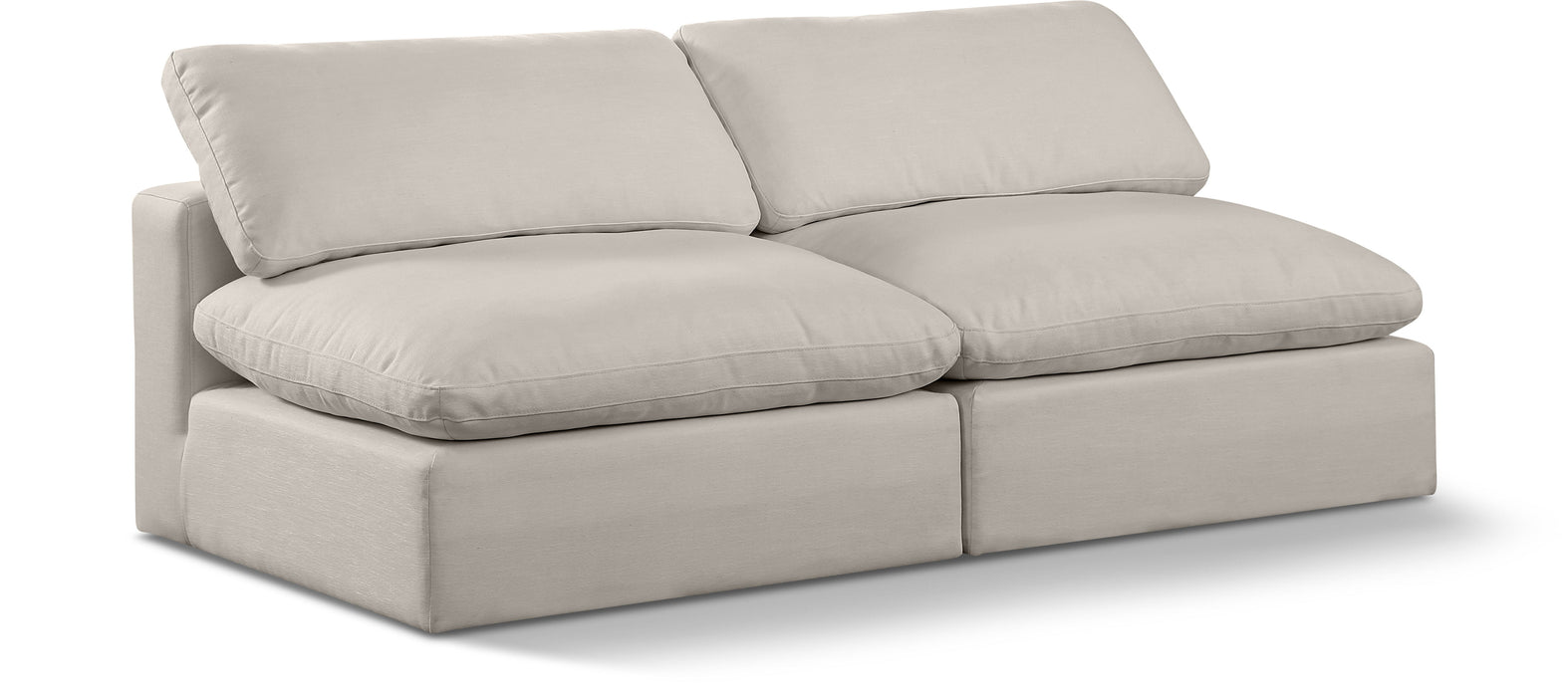 Comfy - Linen Modular Armless Sofa 2 Seats
