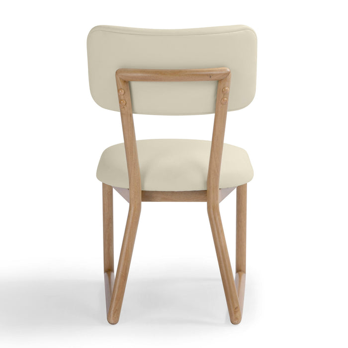 Bobbie - Vegan Leather Dining Chair - Cream