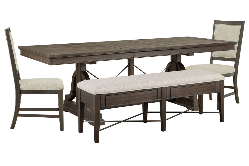 Westley Falls - Extendable Trestle Dining Table Set