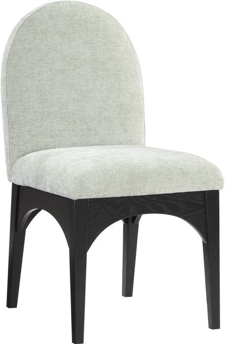 Waldorf - Chenille Dining Side Chair With Black Legs