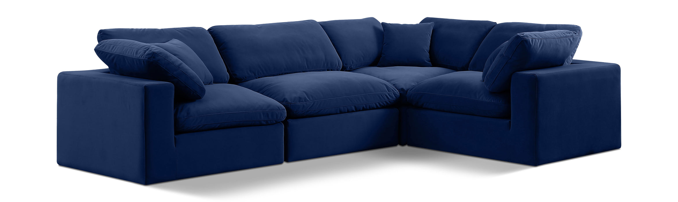 Comfy - 4 Piece Velvet Modular Sectional