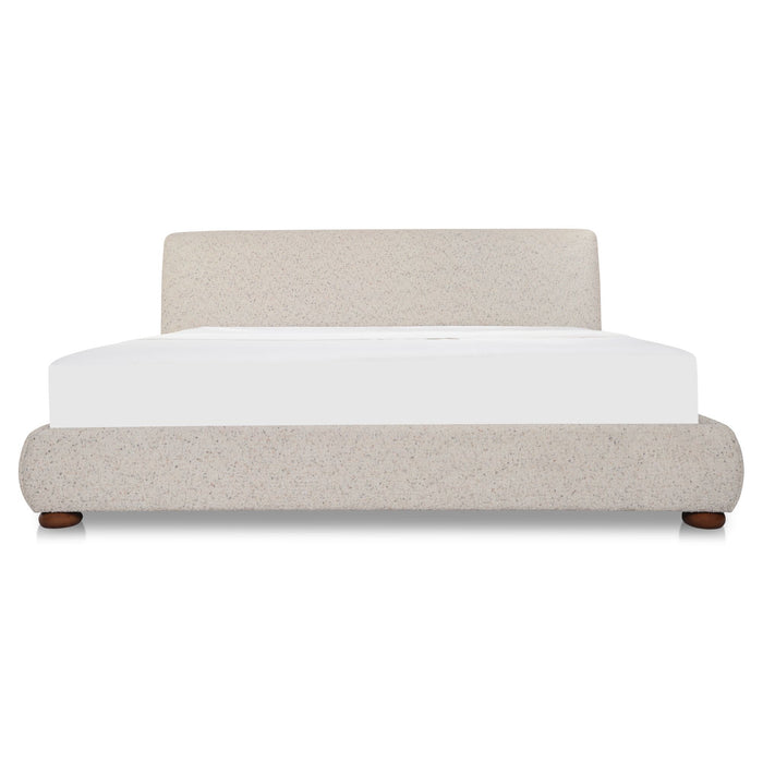 Beau - King Storage Bed - Speckled Light Gray