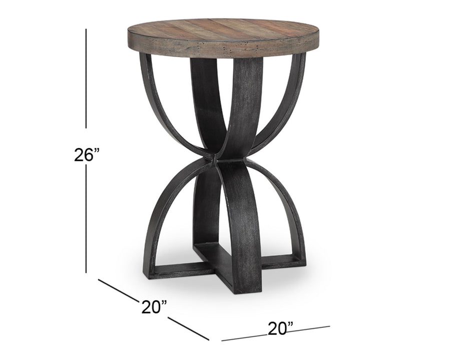 Bowden - Round Accent Table - Rustic Honey