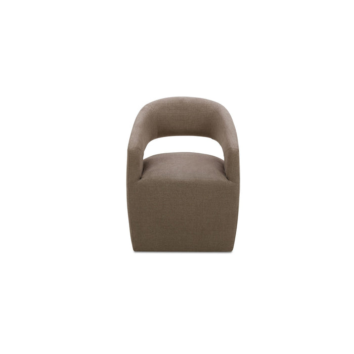 Barrow - Rolling Dining Chair - Soft Taupe / Tan