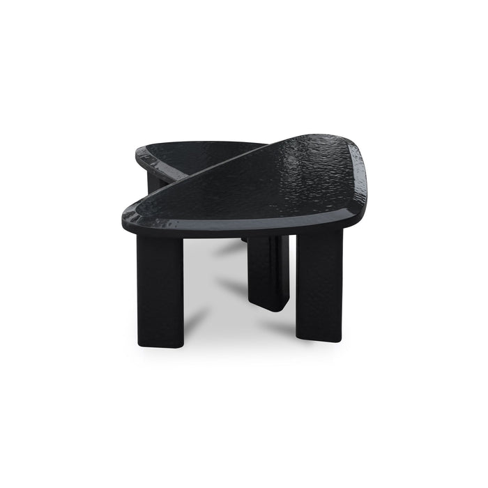 Sophie - Outdoor Nesting Table Set - Charcoal Lacquer / Gray