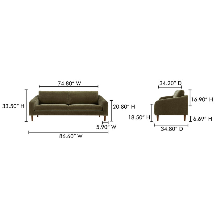 Quinn - Sofa Cedar - Green