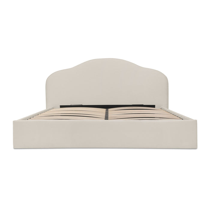 Maggie - King Storage Bed - Cream