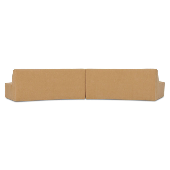 Naomi - 2 Piece Convex Modular Sectional - Golden Yellow
