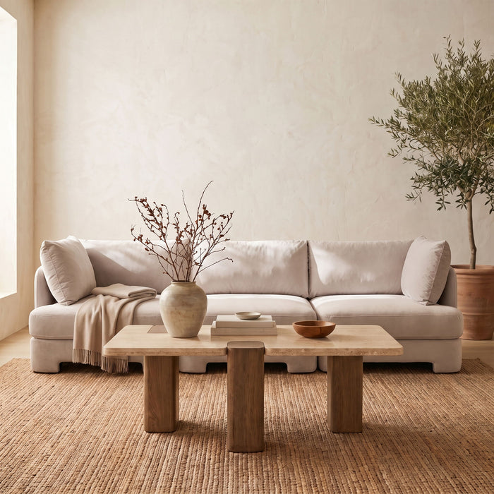Hammond - Velvet Performance Fabric Upholstered 3 Piece Sofa