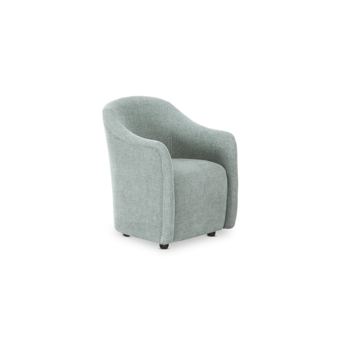 Drava - Rolling Dining Chair - Light Blue