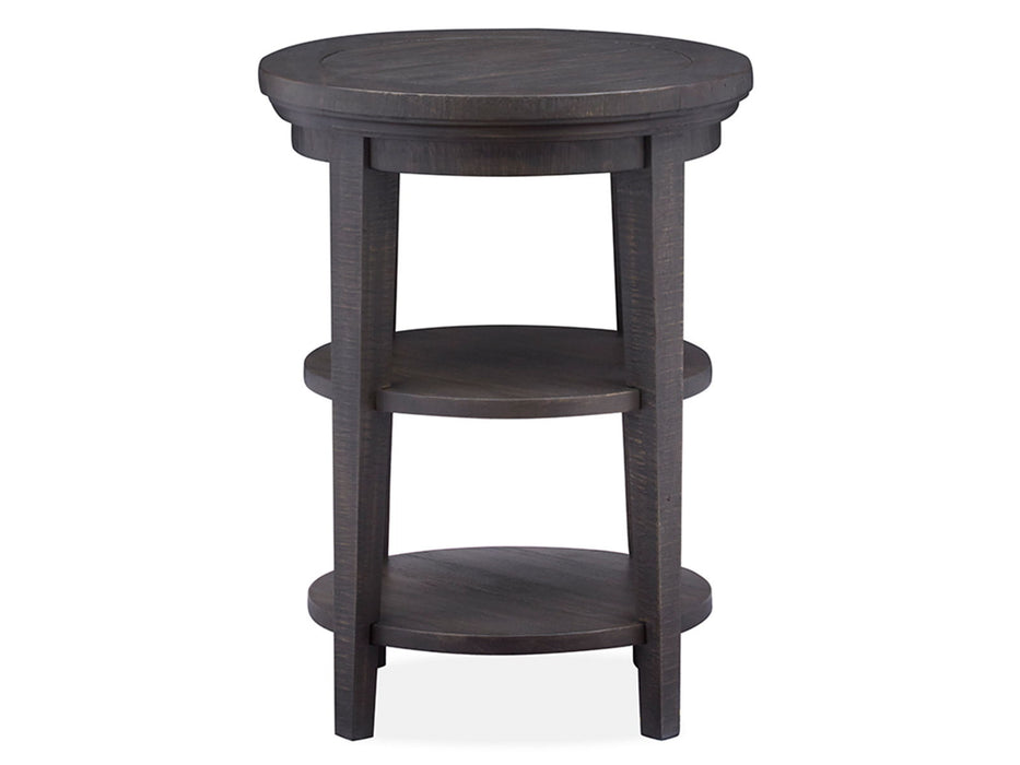 Westley Falls - Round Accent End Table - Graphite