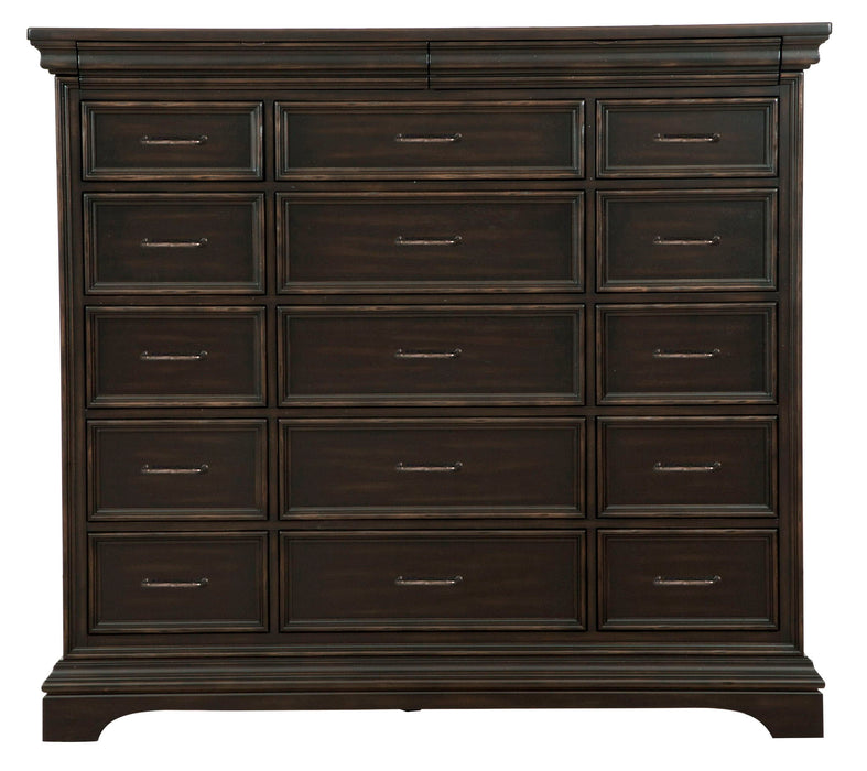 Caldwell - 17 Drawer Master Chest - Smoked Molasses