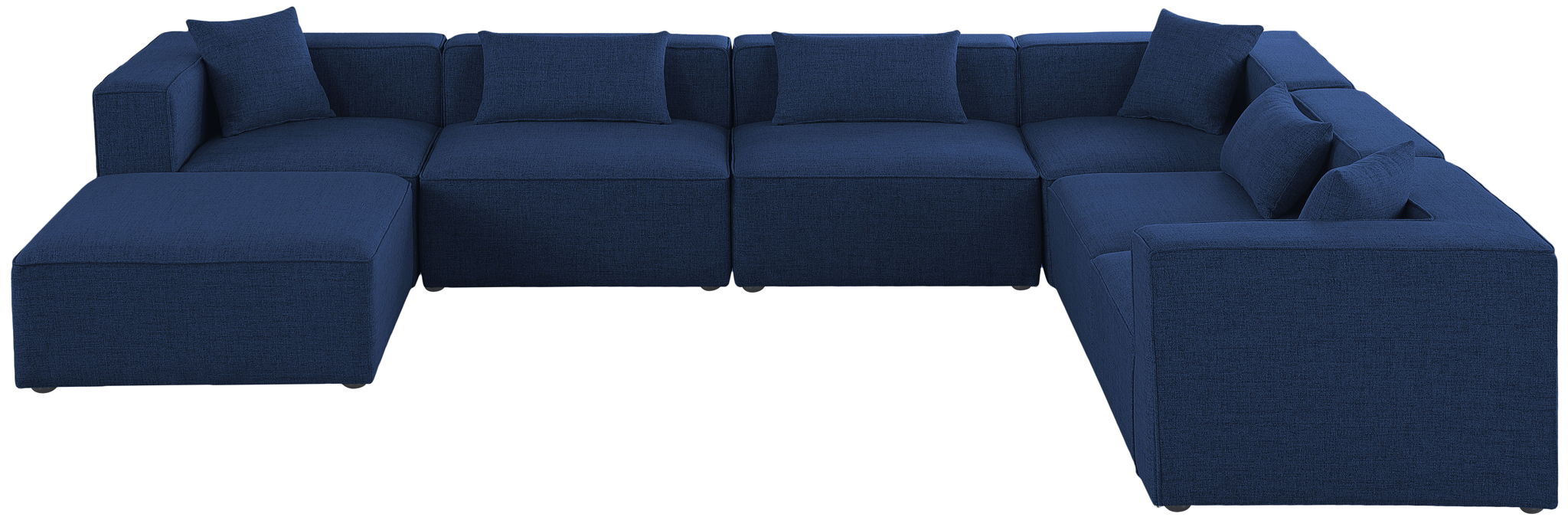 Cube - Linen 7 Piece Modular Sectional